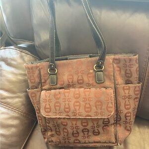 Brown Patterned vintage Agner Bag